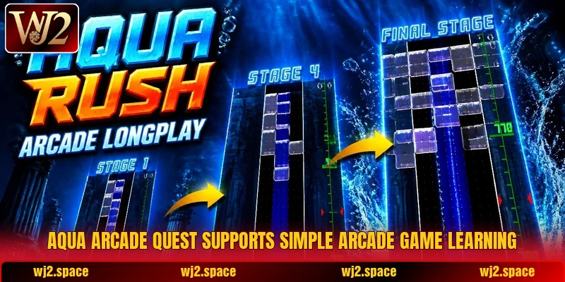 Aqua Arcade Quest supports simple arcade game learning Aqua Arcade Quest supports simple arcade game learning