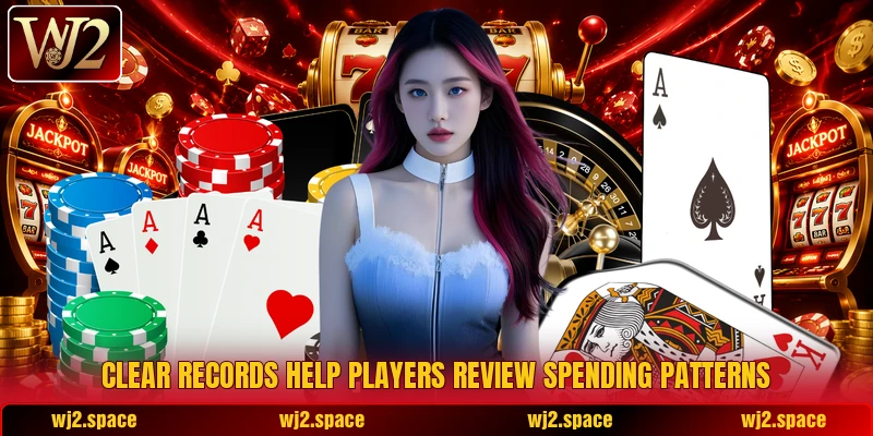 Clear records help players review spending patterns Clear records help players review spending patterns