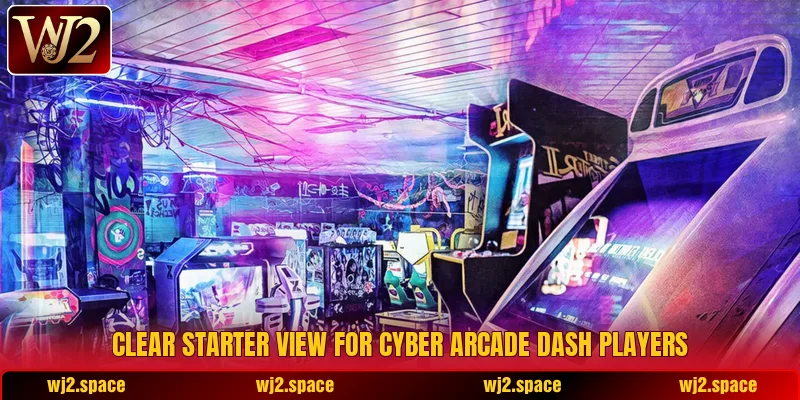Clear starter view for Cyber Arcade Dash players Clear starter view for Cyber Arcade Dash players