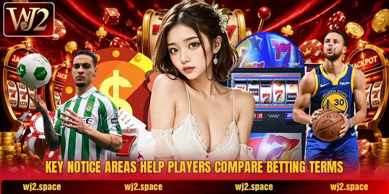 Key notice areas help players compare betting terms Key notice areas help players compare betting terms