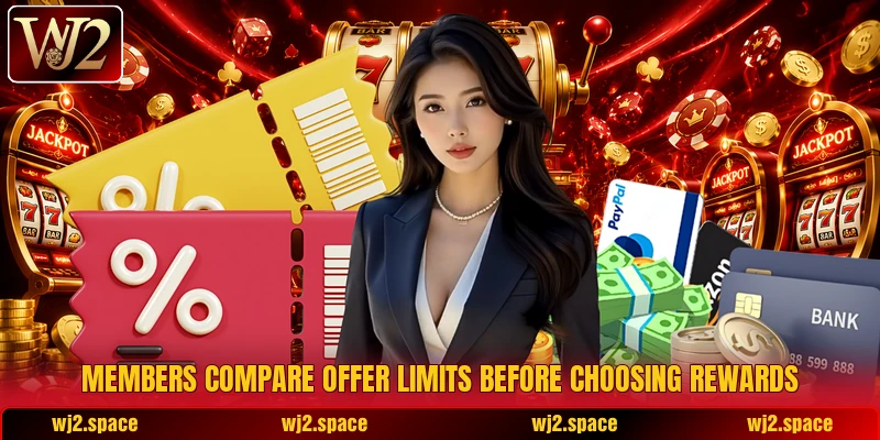 Members compare offer limits before choosing rewards Members compare offer limits before choosing rewards