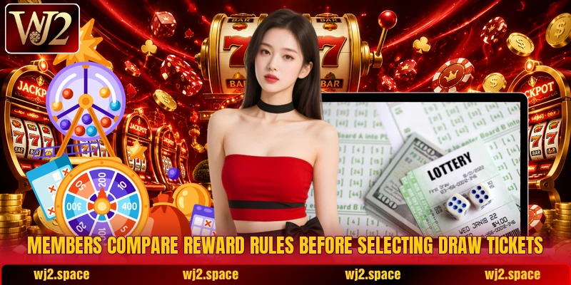 Members compare reward rules before selecting draw tickets Members compare reward rules before selecting draw tickets