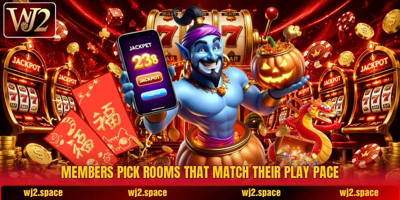 Members pick rooms that match their play pace Members pick rooms that match their play pace