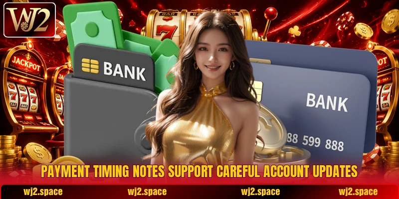 Payment timing notes support careful account updates Payment timing notes support careful account updates
