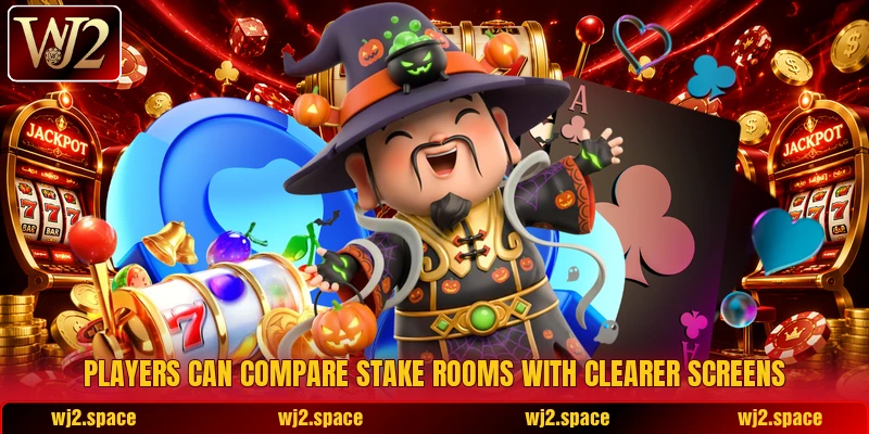 Players can compare stake rooms with clearer screens Players can compare stake rooms with clearer screens