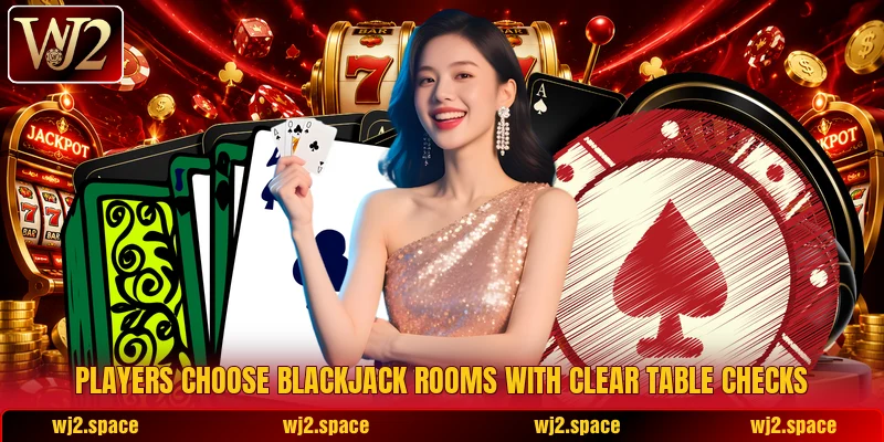 Players choose blackjack rooms with clear table checks Players choose blackjack rooms with clear table checks