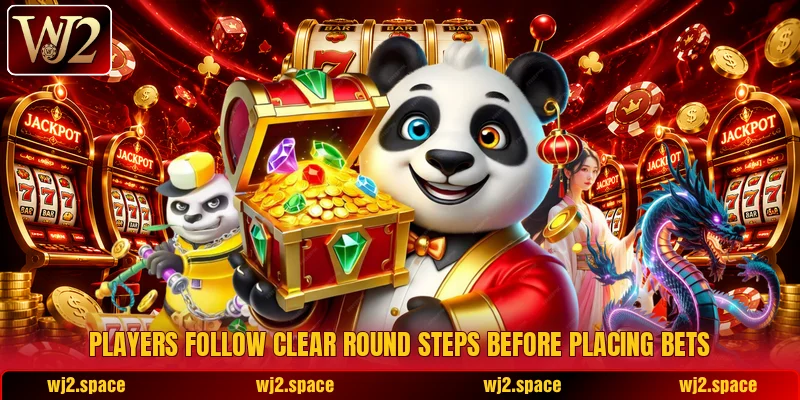 Players follow clear round steps before placing bets Players follow clear round steps before placing bets