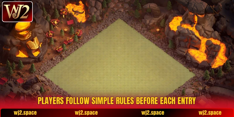 Players follow simple rules before each entry Players follow simple rules before each entry