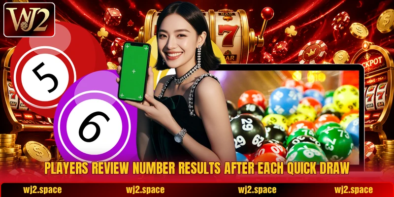 Players review number results after each quick draw Players review number results after each quick draw