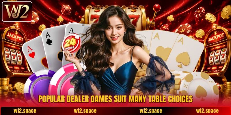 Popular dealer games suit many table choices Popular dealer games suit many table choices