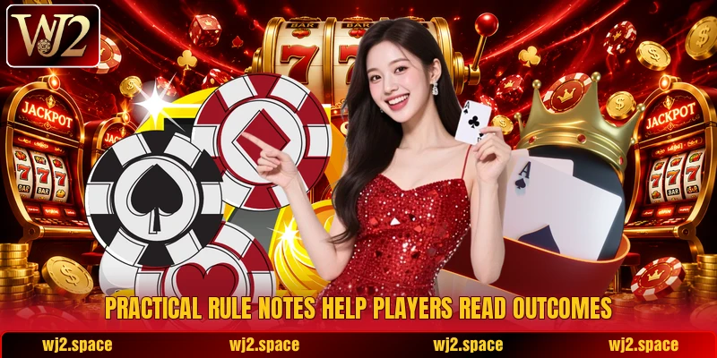 Practical rule notes help players read outcomes Practical rule notes help players read outcomes