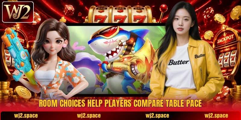 Room choices help players compare table pace Room choices help players compare table pace