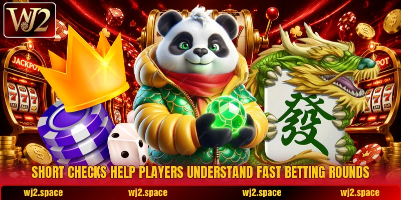 Short checks help players understand fast betting rounds Short checks help players understand fast betting rounds