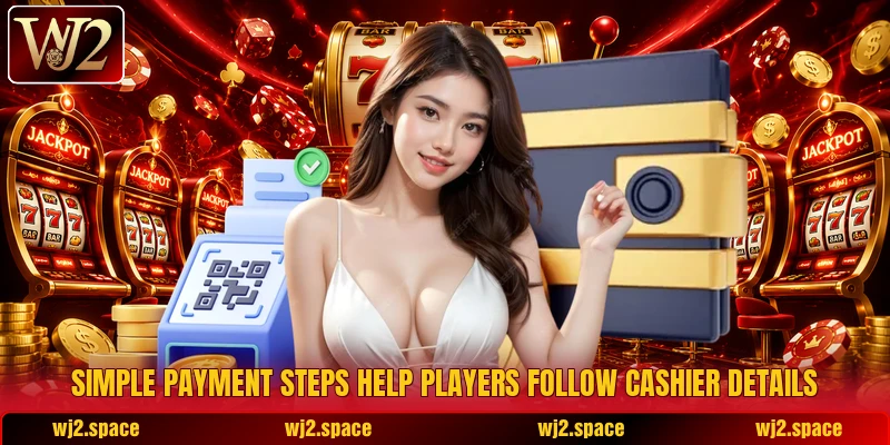Simple payment steps help players follow cashier details Simple payment steps help players follow cashier details