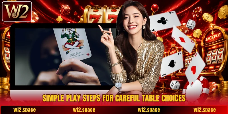 Simple play steps for careful table choices Simple play steps for careful table choices